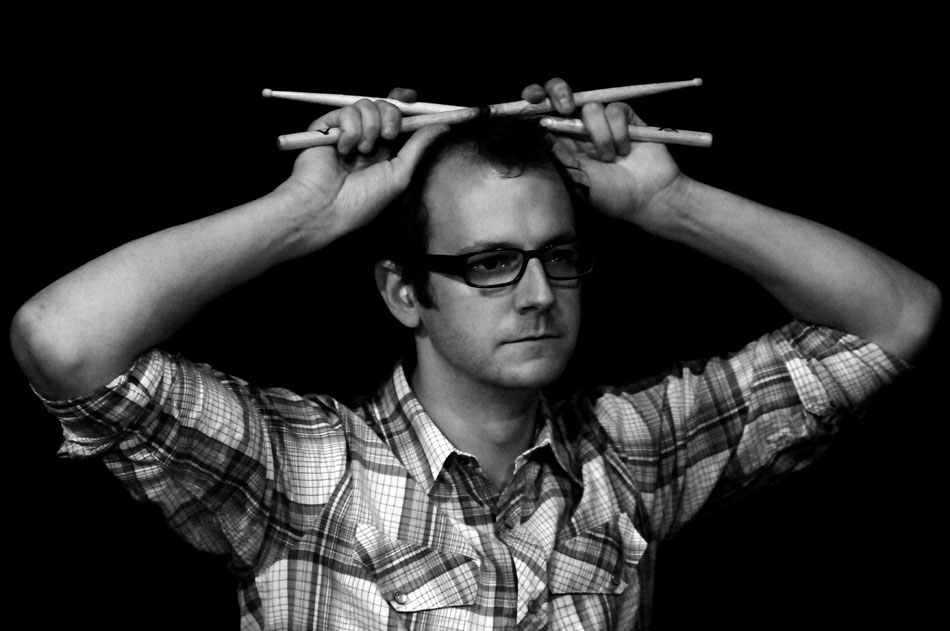 Ola Podrida drummer David Hobizal waits for the band to start a song during practice on Tuesday, June 29, 2010.