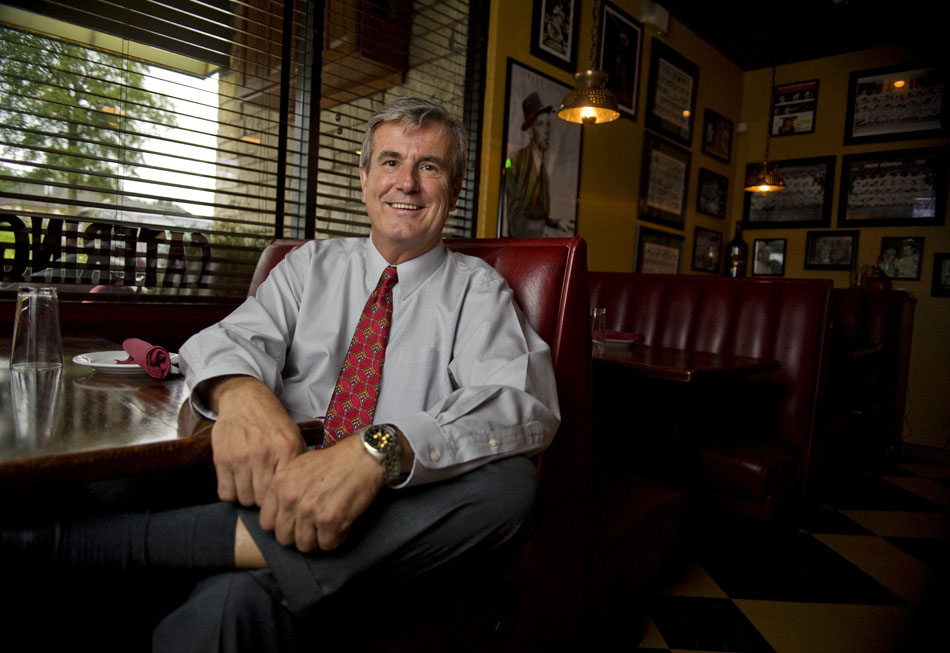 Dave Staab, owner of Ciola's Italian-American Restaurant, poses for a photo in his restaurant in Lakeway on Thursday, July 8, 2010. Staab, a native of Kansas, recently aquired the Lakeway location.