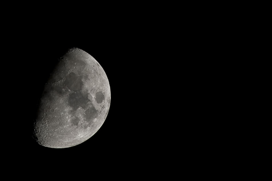 The Moon is seen from Austin, Texas late on Monday, July 19, 2010.