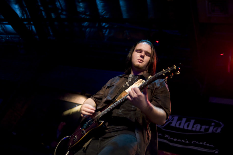 Ryan Brainard, guitarist with Goodnight Lane, rips into a solo during the Rock Camp USA concert at Antone's on Saturday, July 24, 2010.