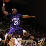 Northwestern guard Jeremy Nash (23) jumps over IU guard Verdell Jones III en route to the basket during a game on Saturday, March 6, 2010, at Assembly Hall.