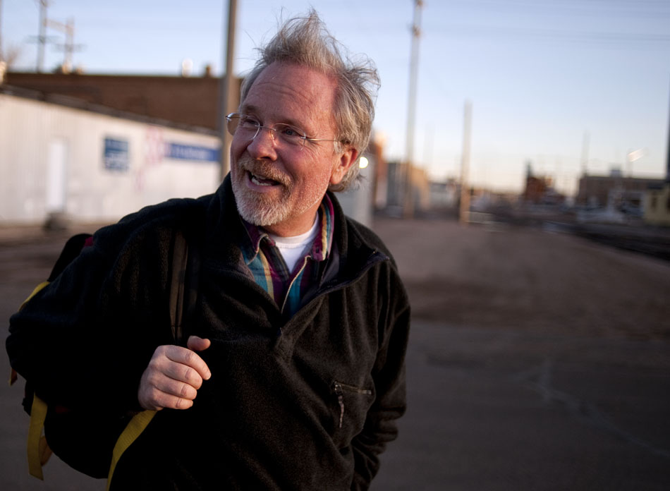 The Rev. Rodger McDaniel walks from the Laramie County Public Library to COMEA House on Friday, Jan. 14, 2011. McDaniel, the preacher at the Highlands United Presbyterian Church, spent a week living as a homeless person in Cheyenne after retiring from his position in former Gov. Dave Freudenthal's administration. His idea to become homeless for a week came from a series of sermons telling his congregation to get out of their comfort zones.