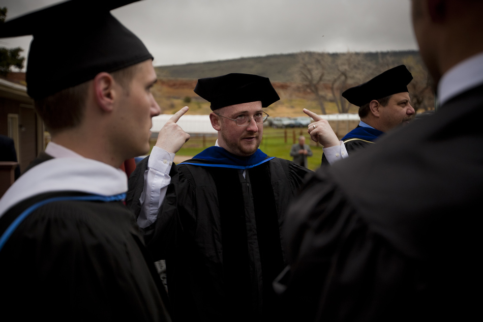 Scenes from the first commencement exercises for Wyoming Catholic College on Saturday, May 14, 2011, in Lander, Wyoming. (Photo by James Brosher)