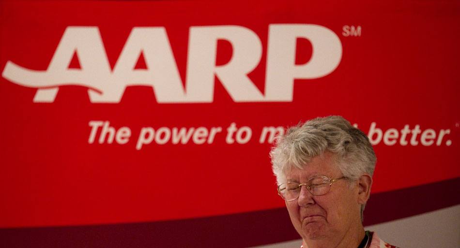 AARP National Spelling Bee Kathleen Cramm winces as she tries to remember the spelling of a word during the AARP National Spelling Bee on Saturday, June 18, 2011, at the Little America in Cheyenne.