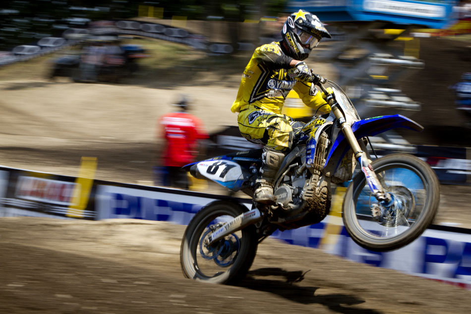 Robert Kiniry races in the 450 motocross during the Red Bull Redbud National on Saturday, July 7, 2012, in Buchanan, Mich. (James Brosher/South Bend Tribune)