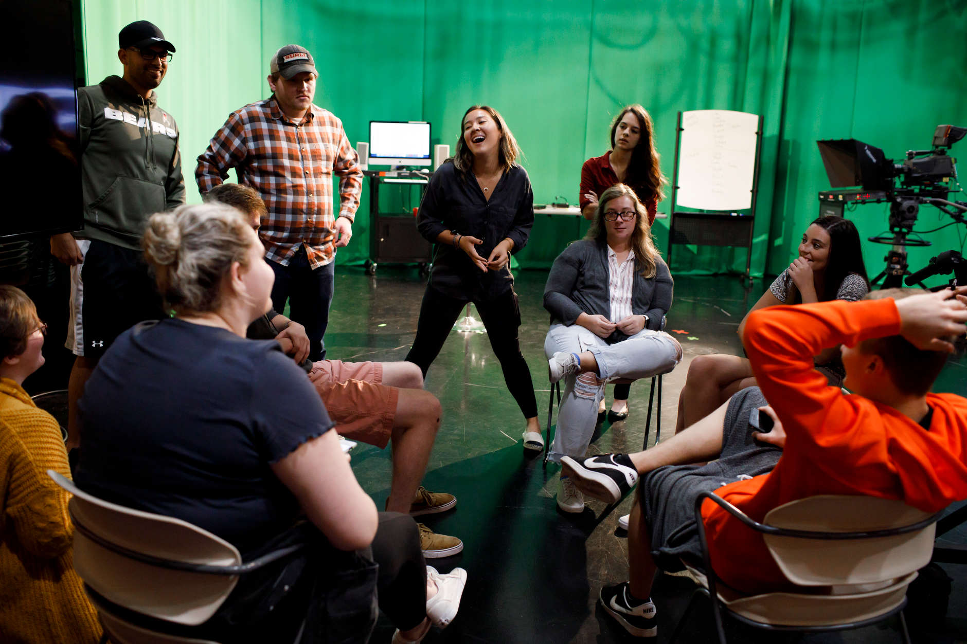 TV Studio Production class at the The Media School at Indiana University in the Radio and TV Building on Monday, Oct. 1, 2018.